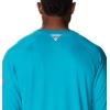 Columbia Men’s PFG Terminal Tackle Long Sleeve Shirt(Ocean Teal/Corange Logo)