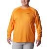 Columbia Men’s PFG Terminal Tackle Long Sleeve Shirt(Orange Blast/Black Logo)