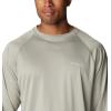 Columbia Men’s PFG Terminal Tackle Long Sleeve Shirt(Safari/Cool Green Logo)