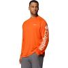 Columbia Men’s PFG Terminal Tackle Long Sleeve Shirt(Spark Orange/White Logo)