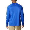 Columbia Men’s PFG Terminal Tackle Long Sleeve Shirt(Tanzanite/White Logo)