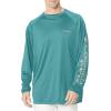 Columbia Men’s PFG Terminal Tackle Long Sleeve Shirt(Teal/Kettle Logo)