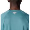 Columbia Men’s PFG Terminal Tackle Long Sleeve Shirt(Tranquil Teal/Orange Reef Logo)