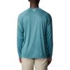 Columbia Men’s PFG Terminal Tackle Long Sleeve Shirt(Tranquil Teal/Orange Reef Logo)