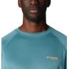 Columbia Men’s PFG Terminal Tackle Long Sleeve Shirt(Tranquil Teal/Orange Reef Logo)
