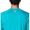 Columbia Men’s PFG Terminal Tackle Long Sleeve Shirt(Turquoise/Cool Grey Logo)