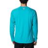 Columbia Men’s PFG Terminal Tackle Long Sleeve Shirt(Turquoise/Cool Grey Logo)