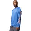 Columbia Men’s PFG Terminal Tackle Long Sleeve Shirt(Vivid Blue Heather/Bright Nectar Logo)