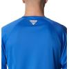 Columbia Men’s PFG Terminal Tackle Long Sleeve Shirt(Vivid Blue/Bright Nectar Logo)
