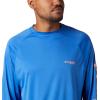 Columbia Men’s PFG Terminal Tackle Long Sleeve Shirt(Vivid Blue/Bright Nectar Logo)