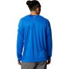 Columbia Men’s PFG Terminal Tackle Long Sleeve Shirt(Vivid Blue/Cool Grey Logo)