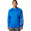Columbia Men’s PFG Terminal Tackle Long Sleeve Shirt(Vivid Blue/Cool Grey Logo)