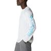 Columbia Men’s PFG Terminal Tackle Long Sleeve Shirt(White/Atoll Logo)