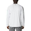 Columbia Men’s PFG Terminal Tackle Long Sleeve Shirt(White/Atoll Logo)