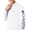 Columbia Men’s PFG Terminal Tackle Long Sleeve Shirt(White/Nightshade Logo)