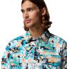 Columbia Mens PFG Trollers Best II Short Sleeve Shirt(Bright Nectar Saltwaters)