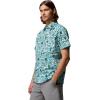 Columbia Mens PFG Trollers Best II Short Sleeve Shirt(Gulf Stream Bluewaters)