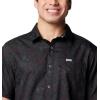 Columbia Men’s Super Slack Tide Camp Shirt Short Sleeve(Black Casted N Blasted)