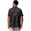 Columbia Men’s Super Slack Tide Camp Shirt Short Sleeve(Black Fish Hunt)
