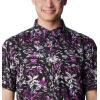 Columbia Men’s Super Slack Tide Camp Shirt Short Sleeve(Black Kona Kraze Print)
