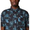 Columbia Men’s Super Slack Tide Camp Shirt Short Sleeve(Black Sails Away Print)