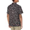 Columbia Men’s Super Slack Tide Camp Shirt Short Sleeve(Black Tribal Fish Print)