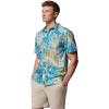 Columbia Men’s Super Slack Tide Camp Shirt Short Sleeve(Blue Echo Hooked Up)