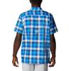 Columbia Men’s Super Slack Tide Camp Shirt Short Sleeve(Blue Macaw Multi Gingham)