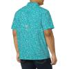 Columbia Men’s Super Slack Tide Camp Shirt Short Sleeve(Bright Aqua Gamefish Print)