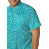 Columbia Men’s Super Slack Tide Camp Shirt Short Sleeve(Bright Aqua Gamefish Print)