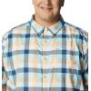 Columbia Men’s Super Slack Tide Camp Shirt Short Sleeve(Bright Nectar Multi Gingham)