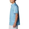 Columbia Men’s Super Slack Tide Camp Shirt Short Sleeve(Canyon Blue Keye Takeaway)