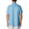 Columbia Men’s Super Slack Tide Camp Shirt Short Sleeve(Canyon Blue Keye Takeaway)