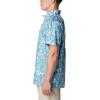 Columbia Men’s Super Slack Tide Camp Shirt Short Sleeve(Canyon Blue Kona Kraze)