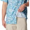 Columbia Men’s Super Slack Tide Camp Shirt Short Sleeve(Canyon Blue Kona Kraze)