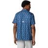 Columbia Men’s Super Slack Tide Camp Shirt Short Sleeve(Carbon Fly Pride)
