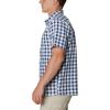 Columbia Men’s Super Slack Tide Camp Shirt Short Sleeve(Carbon Palaka Plaid)