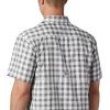 Columbia Men’s Super Slack Tide Camp Shirt Short Sleeve(City Grey Palaka Plaid)