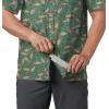 Columbia Men’s Super Slack Tide Camp Shirt Short Sleeve(City Grey Tribal Fish Print)