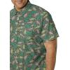 Columbia Men’s Super Slack Tide Camp Shirt Short Sleeve(City Grey Tribal Fish Print)