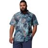 Columbia Men’s Super Slack Tide Camp Shirt Short Sleeve(Collegiate Navy Hooked Up)
