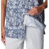 Columbia Men’s Super Slack Tide Camp Shirt Short Sleeve(Collegiate Navy Tunado Tonal)