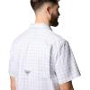 Columbia Men’s Super Slack Tide Camp Shirt Short Sleeve(Cool Grey Palaka Grid)
