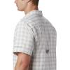 Columbia Men’s Super Slack Tide Camp Shirt Short Sleeve(Cool Grey Palaka Plaid)