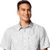 Columbia Men’s Super Slack Tide Camp Shirt Short Sleeve(Cool Grey Texas Time)