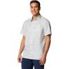 Columbia Men’s Super Slack Tide Camp Shirt Short Sleeve(Cool Grey Texas Time)