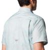 Columbia Men’s Super Slack Tide Camp Shirt Short Sleeve(Crushed Blue Casted N Blasted)
