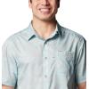 Columbia Men’s Super Slack Tide Camp Shirt Short Sleeve(Crushed Blue Casted N Blasted)