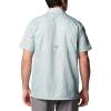 Columbia Men’s Super Slack Tide Camp Shirt Short Sleeve(Crushed Blue Casted N Blasted)