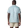 Columbia Men’s Super Slack Tide Camp Shirt Short Sleeve(Crushed Blue Floridays)